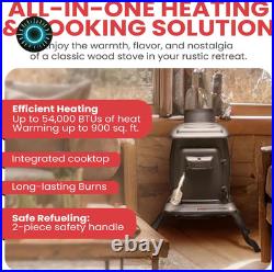 Company Cast Iron Wood Stove with Cool Touch Safety Handle Heats up to 54,000 Bt Company Cast Iron Wood Stove with Cool Touch Safety Handle Heats up to 54,000 Bt