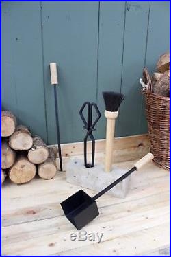 Contemporary Fireplace/Stove Companion Tool Set. Poker Shovel Tongs Brush