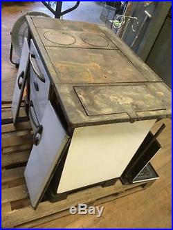 Copper-Clad Antique Wood Cook Stove Range Kitchen Range NEEDS REFURB Cast Iron