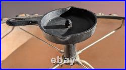 Crescent 1950s Cast Iron Stove Table Lamp w ALL Accessories Vintage Works