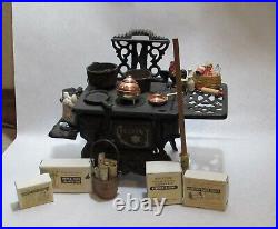 Crescent Brand Miniature Cast Iron Stove with MANY accesories