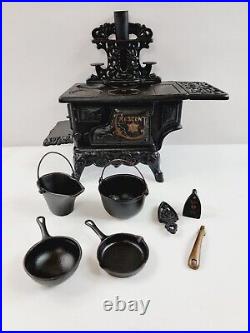 Crescent Cast Iron Salesman Sample 12 Piece Cook Stove withAccessories USA Crescent Cast Iron Salesman Sample 12 Piece Cook Stove withAccessories USA