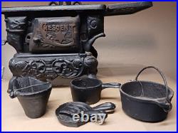 Crescent Cast Iron Stove and Accessories