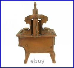 Crescent Cast Iron Wood Stove Vintage Salesman Sample Miniature Toy Accessories