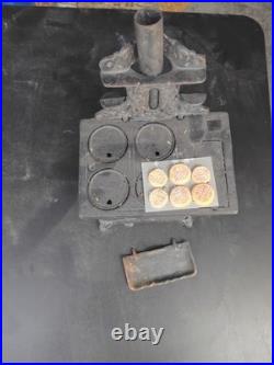 Crescent Mini Cast Iron Wood Stove With chimney Vintage Salesman Sample