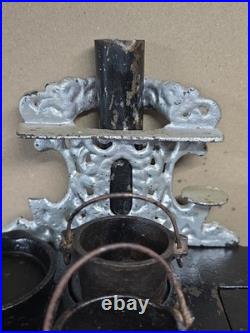 Crescent Salesmens Sample Large 12 Miniature Cast Iron Cook Stove & Accessories