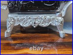 Crescent Salesmens Sample Large 12 Miniature Cast Iron Cook Stove & Accessories