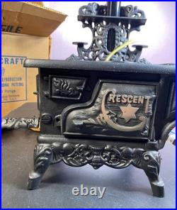 Crescent Stove by Greycraft Miniature Cast Iron Range Vintage New old stock #18