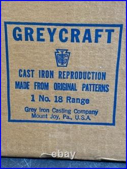 Crescent Stove by Greycraft Miniature Cast Iron Range Vintage New old stock #18