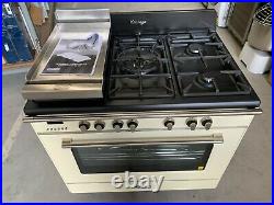 Delonghi Vintage 90cm Dual Fuel Oven Stove Gas Cooktop Freestanding DEFV908CR