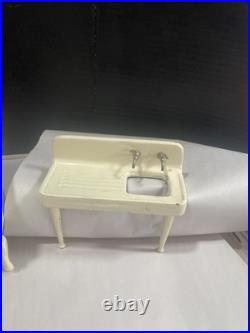 Dollhouse Miniature Cast Iron Metal Kitchen Scale 112 Stove Sink Refrigerator