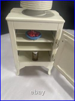 Dollhouse Miniature Cast Iron Metal Kitchen Scale 112 Stove Sink Refrigerator