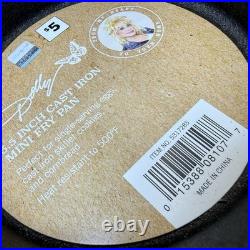 Dolly Parton 5.5 Cast Iron Skillet Fry Pan Oven Stove Black Farmhouse Country