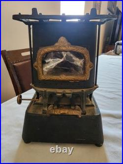 Double Burner Antique 1800s Cast Iron Kerosene Oil Camp Stove Heater Sad Iron