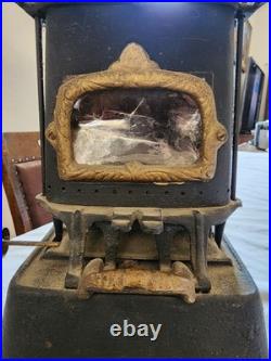 Double Burner Antique 1800s Cast Iron Kerosene Oil Camp Stove Heater Sad Iron