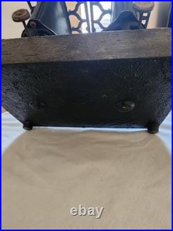 Double Burner Antique 1800s Cast Iron Kerosene Oil Camp Stove Heater Sad Iron