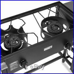 Double Deep Fryer Flat Top Griddle Combo BBQ Cook Station Stove Propane GasGrill