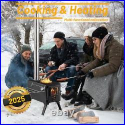 Durable Cast Iron Camping Wood Stove with Included Accessories for Winter Fun Durable Cast Iron Camping Wood Stove with Included Accessories for Winter Fun