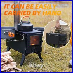 Durable Cast Iron Camping Wood Stove with Included Accessories for Winter Fun Durable Cast Iron Camping Wood Stove with Included Accessories for Winter Fun