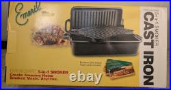 EMERIL by All-Clad CAST IRON STOVE TOP SMOKER-5 In 1 With Lid Baking Cooking NIB EMERIL by All-Clad CAST IRON STOVE TOP SMOKER-5 In 1 With Lid Baking Cooking NIB