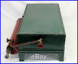 Early American KAMPKOOK No. 45 Gas Camp Stove vintage Cast Iron Grate GREEN