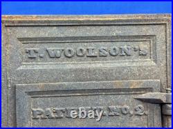 Early Cast Iron C. 1835 Tom Woolson's Patent No. 2 STOVE DOOR Claremont, NH