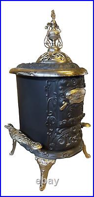 Eclipse Stove Company Restored Antique Cast Iron Pot Belly Claw Foot Stove
