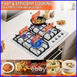 Efficient 4 Burner Gas Stove with NG/LPG Kit