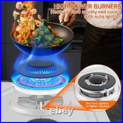 Efficient 4 Burner Gas Stove with NG/LPG Kit