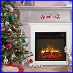 Electric Fireplace Heater TV Stand Realistic Flame Log Mantel Stove Bedroom