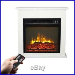 Electric Fireplace Heater TV Stand Realistic Flame Log Mantel Stove Bedroom