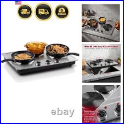 Electric Hot Plate for Cooking, 1800W Triple Burner Portable Electric Stove wi