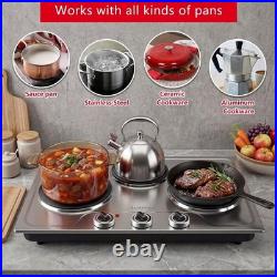 Electric Hot Plate for Cooking, 1800W Triple Burner Portable Electric Stove wi