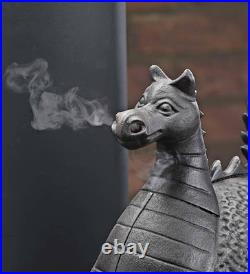 Elegant Dragon Wood Stove Steamer Cast Iron Humidifier 2.75 QT Capacity