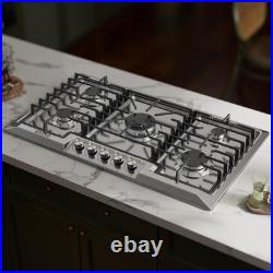 Empava 36 Stainless Steel 5 Italy Sabaf Burners Stove Top Gas Cook EMPV-36GC881