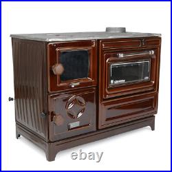 Enameled Cast Iron Wood Burning Stove With Oven, Cooker Stove & NO Customs Duty