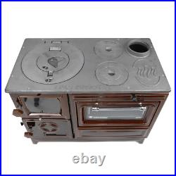 Enameled Cast Iron Wood Burning Stove With Oven, Cooker Stove & NO Customs Duty