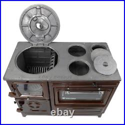 Enameled Cast Iron Wood Burning Stove With Oven, Cooker Stove & NO Customs Duty