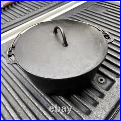 Erie Cast Iron Dutch Oven 833 # 8 Matching Flat Lid 837 Antique Vintage Griswold Erie Cast Iron Dutch Oven 833 # 8 Matching Flat Lid 837 Antique Vintage Griswold
