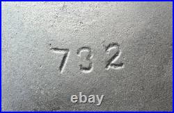 Erie (Pre-Griswold) Deep Cast Iron Skillet #8 732 Vintage Restored Rare