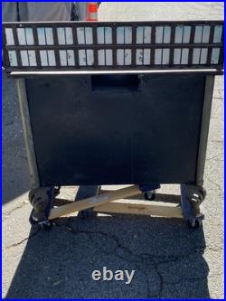 European cast iron stove with decorative tiles European cast iron stove with decorative tiles