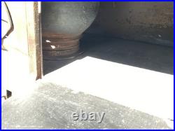 European cast iron stove with decorative tiles European cast iron stove with decorative tiles