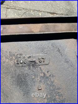 European cast iron stove with decorative tiles European cast iron stove with decorative tiles