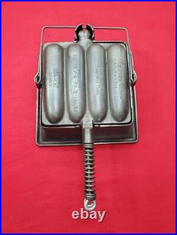 Excellent Wagner Cast Iron Krusty Korn Sausage Pan Maker Tall Base Bail Handle Excellent Wagner Cast Iron Krusty Korn Sausage Pan Maker Tall Base Bail Handle