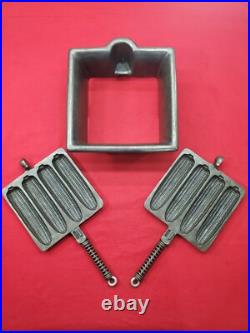 Excellent Wagner Cast Iron Krusty Korn Sausage Pan Maker Tall Base Bail Handle Excellent Wagner Cast Iron Krusty Korn Sausage Pan Maker Tall Base Bail Handle