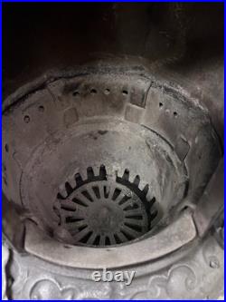 Extremely Rare Antique Beckwith SideWinder Round Oak Parlor Stove