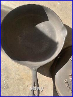 Extremely Rare W. J. Loth Stove Co. No. 10 Cast Iron Skillet with Lid