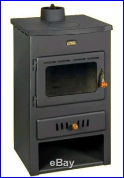 @F6 New 8+4 kW. Wood Burning Stove Cast Iron Top With Back Boiler Prity K1CPW8
