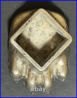 FISHER STOVE NICKEL PLATED BEAR FEET PAWS CLAWS Grandpa Grandma Lot of 4