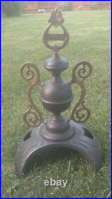 FLORENCE 73 ANTIQUE PARLOR CAST IRON WOOD STOVE HEATER POT BElly Finial